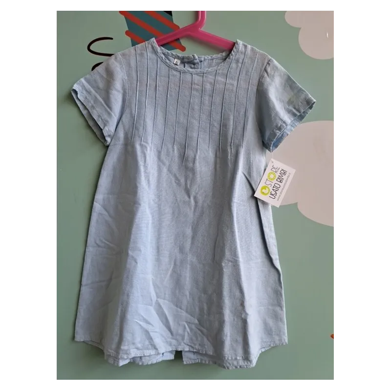 Vestito Azzurro Lino e Cotone 6 A