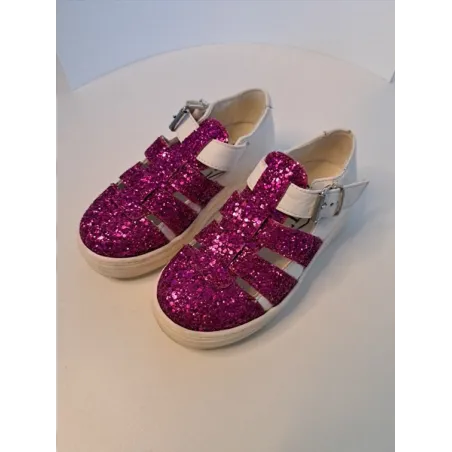 Scarpe Fucsia E Bianche Brillantini Cult N. 27