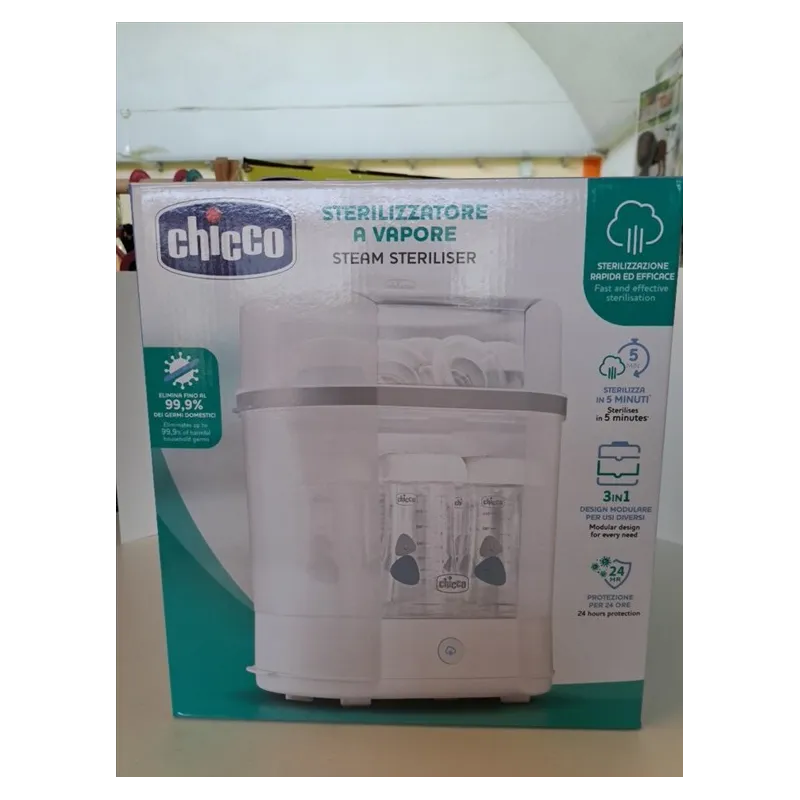 Sterilizzatore A Vapore Chicco 3 In 1 Nuovo Con Biberon In Omaggio