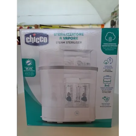 Sterilizzatore A Vapore Chicco 3 In 1 Nuovo Con Biberon In Omaggio