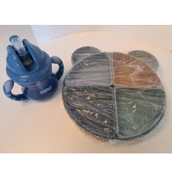 Piatto In Silicone Con Scomparti Per Pappa Con Borraccia In Regalo