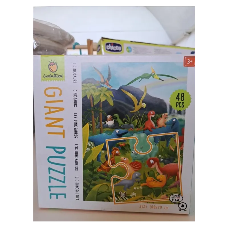 Puzzle Dinosauri Gigante 100x70 Cm - 48 PZ Ludattiva
