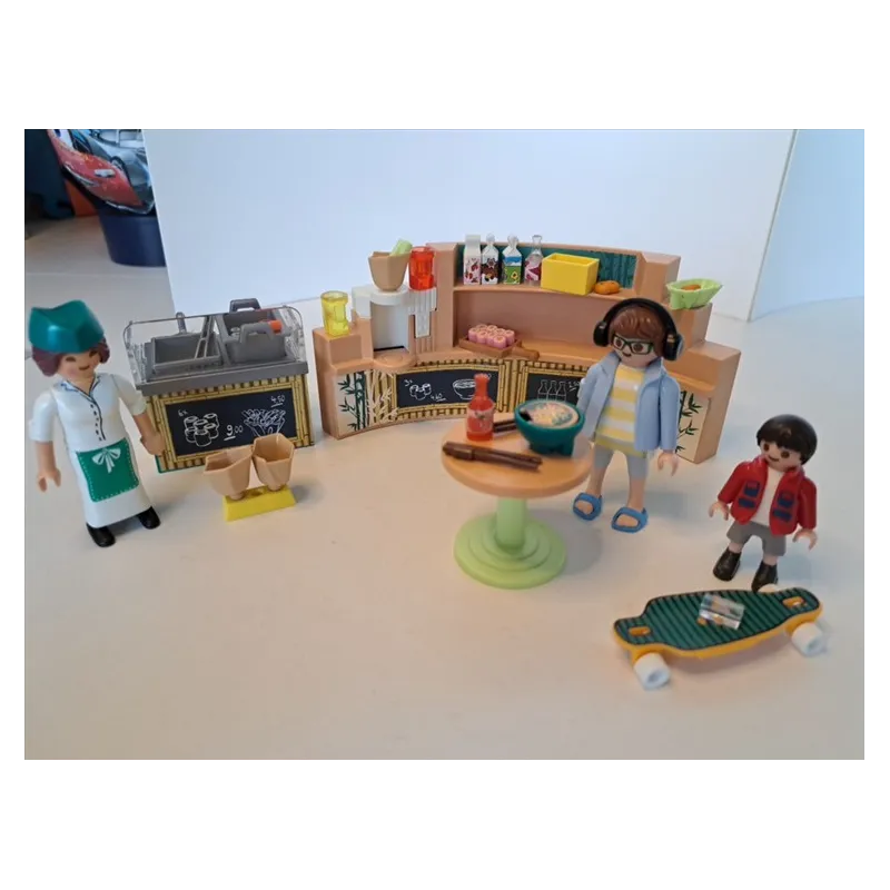 Mini Supermarket / Bar Playmobil Con Personaggi e Accessori