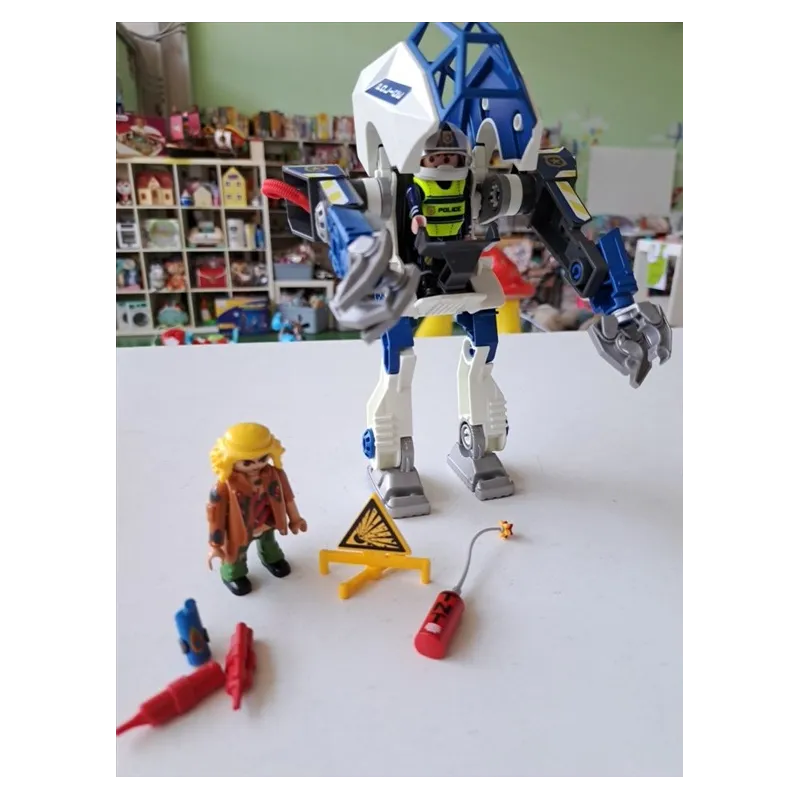 Robot Polizia Con Personaggio Playmobil