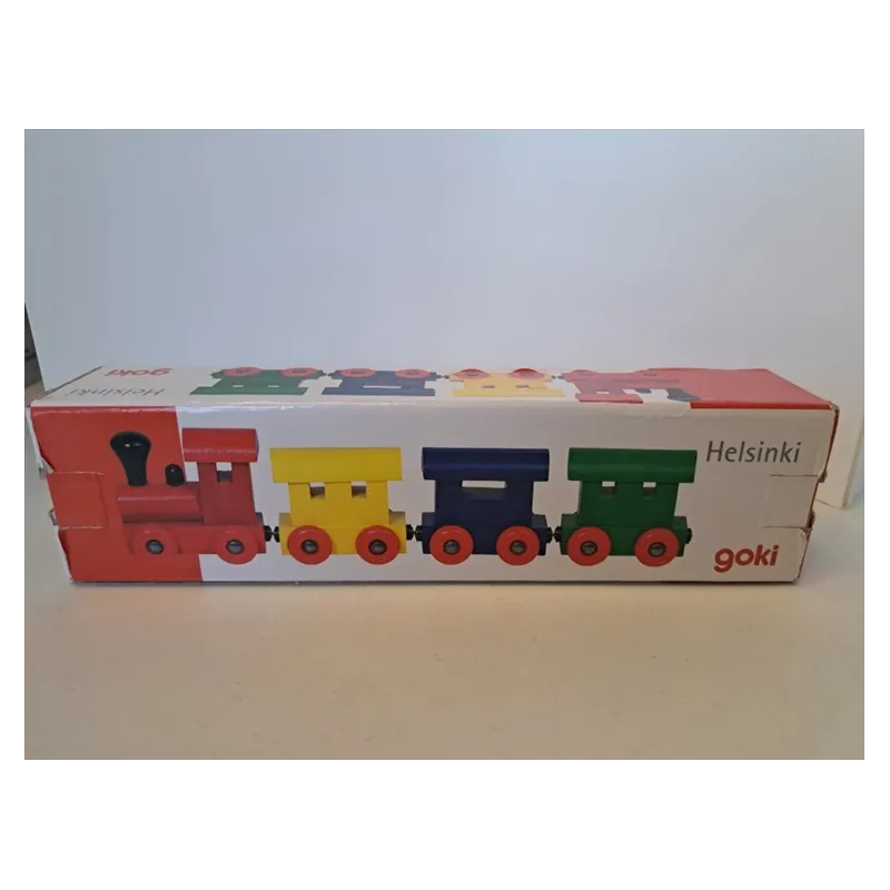 Trenino In Legno Calamitato Colorato Goki