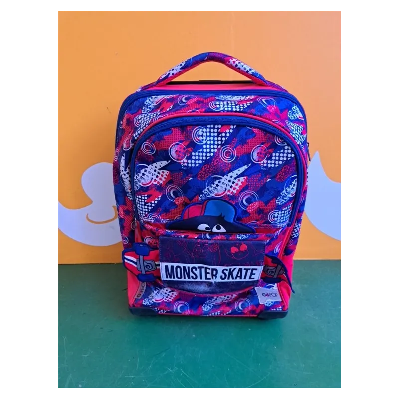 Zaino Trolleti Rosso e Blu Monster Skate