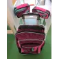 Zaino Trolley Seven Rosa Cuore Rosso Con Astuccio 3 Scomparti E Astuccio Bustina Abbinato