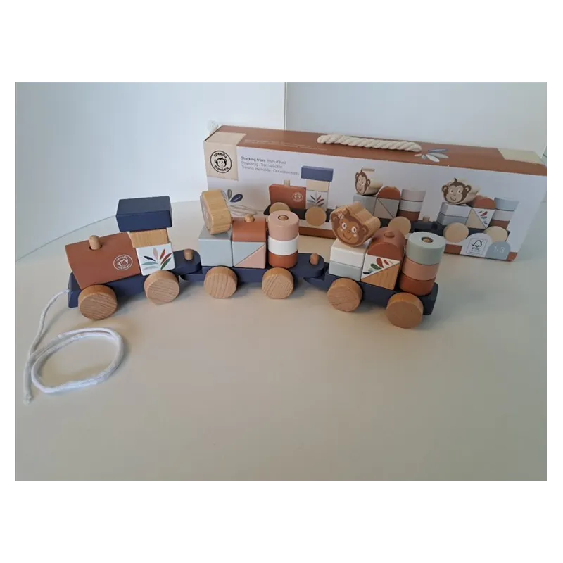 Trenino In Legno Speedy Monkey Trainabile Impilabile