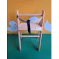Seggiolino Pappa Per Bambole In Legno