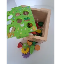 Cubo In Legno Multiattività: Incastri, Pesca Vermetti...