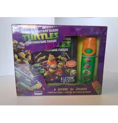 Torcia Interattiva Con Suoni + Libro A Lezione Da Splinter Tartarughe Ninja Nuovo