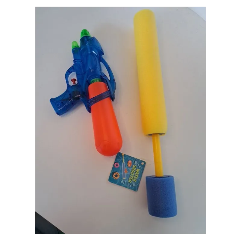 Pistola Acqua + Pistola Acqua Gomma Piuma
