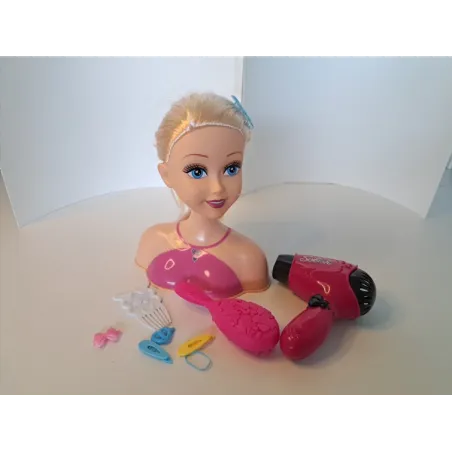 Bambola Testa Per Acconciare + Accessori