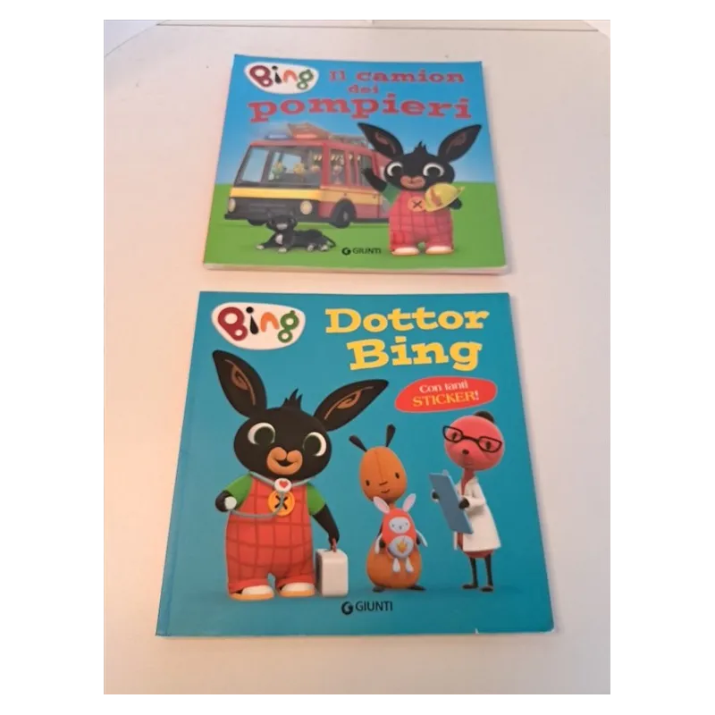 Libri Bing Il Camion Dei Pompieri + Dottor Bing (no Sticker) 2pz