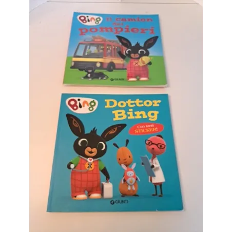 Libri Bing Il Camion Dei Pompieri + Dottor Bing (no Sticker) 2pz