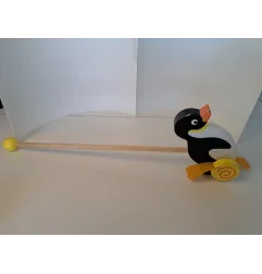 Pinguino In Legno A Spinta