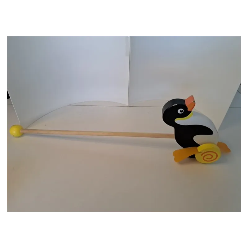 Pinguino In Legno A Spinta