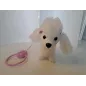 Peluche Barboncino Al Guinzaglio Che Abbaia, Cammina E Muove La Coda