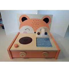 Cucina In Legno Portatile Arancione