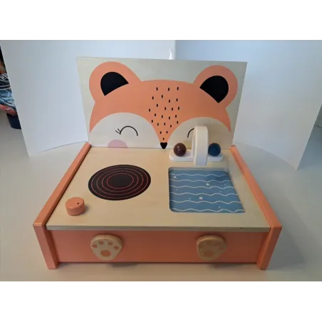 Cucina In Legno Portatile Arancione