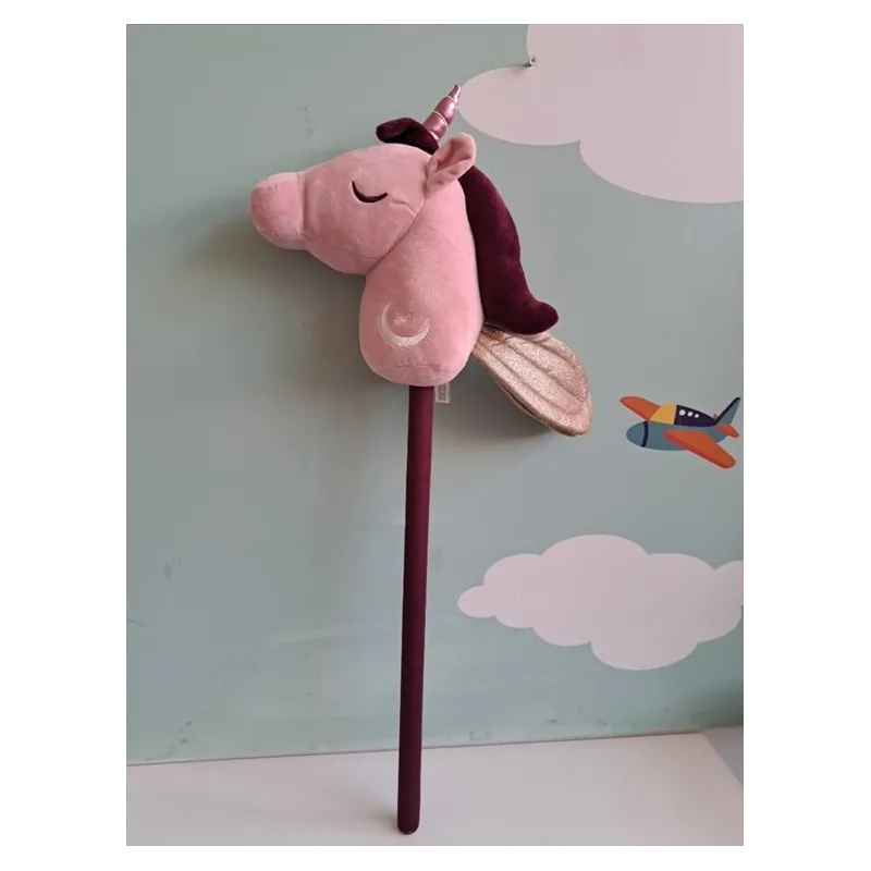 Bastone Unicorno Rosa Cavalcabile
