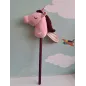 Bastone Unicorno Rosa Cavalcabile