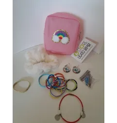 Trousse Con Elastici Capelli e Mollettine