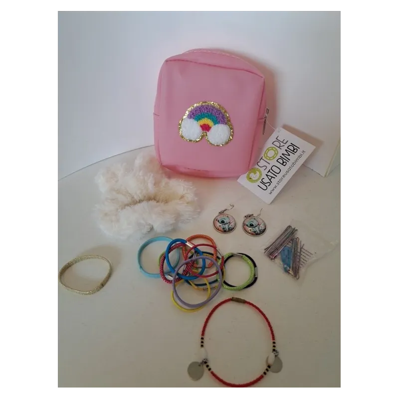 Trousse Con Elastici Capelli e Mollettine