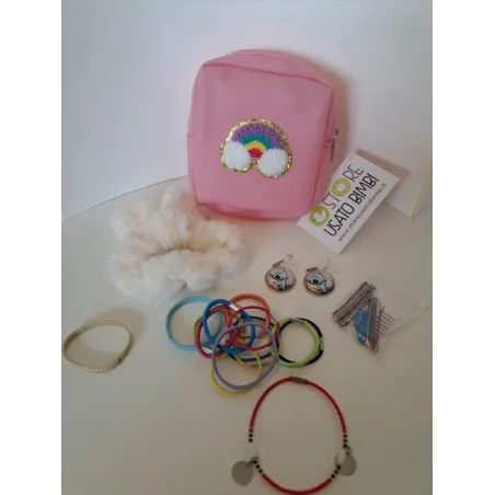 Trousse Con Elastici Capelli e Mollettine