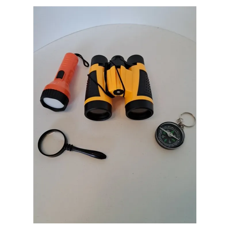 Kit Esploratore: Torcia, Binocooo, Bussola, Lente Ingrandimento