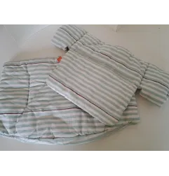 Cuscino Per Baby Set Stokke Righe Bianco E Azzuro