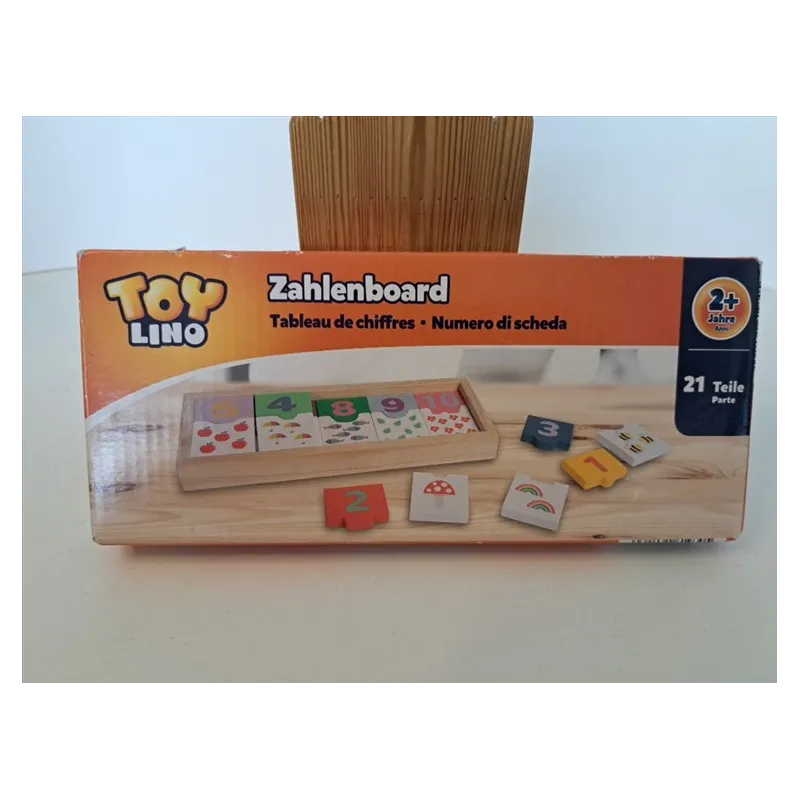 Gioco In Legno Associa I Numeri Con Le Schede