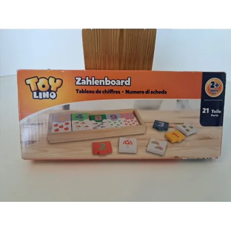Gioco In Legno Associa I Numeri Con Le Schede