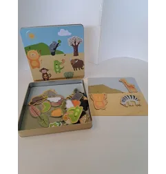 Gioco Con Sfondo E Magneti Animali