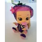 Bambola Cry Babies Tutina Viola Capelli Fucsia