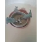 Piattino Roda Elefantino e Piattino Giraffa Rosa Con 2 Posate