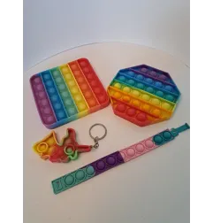 Set Pop It 2 PZ Grandi + Portachiave + Braccialetto