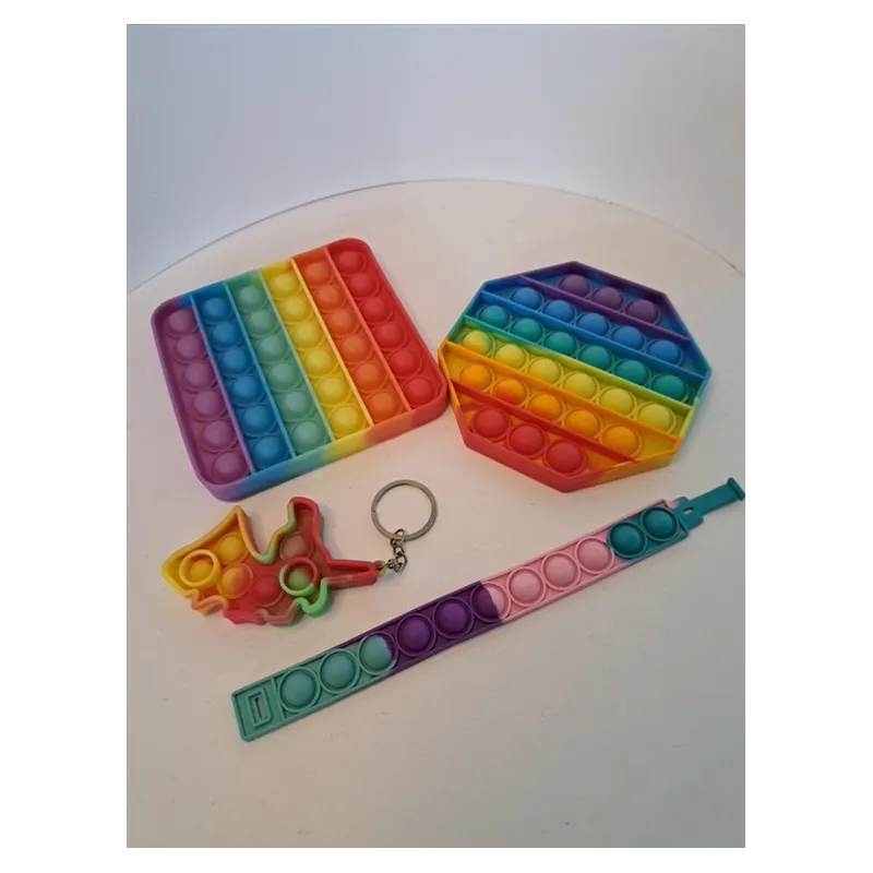 Set Pop It 2 PZ Grandi + Portachiave + Braccialetto