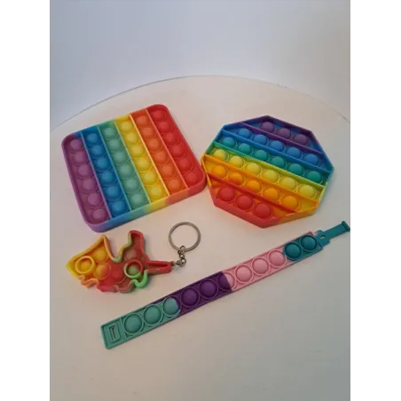 Set Pop It 2 PZ Grandi + Portachiave + Braccialetto
