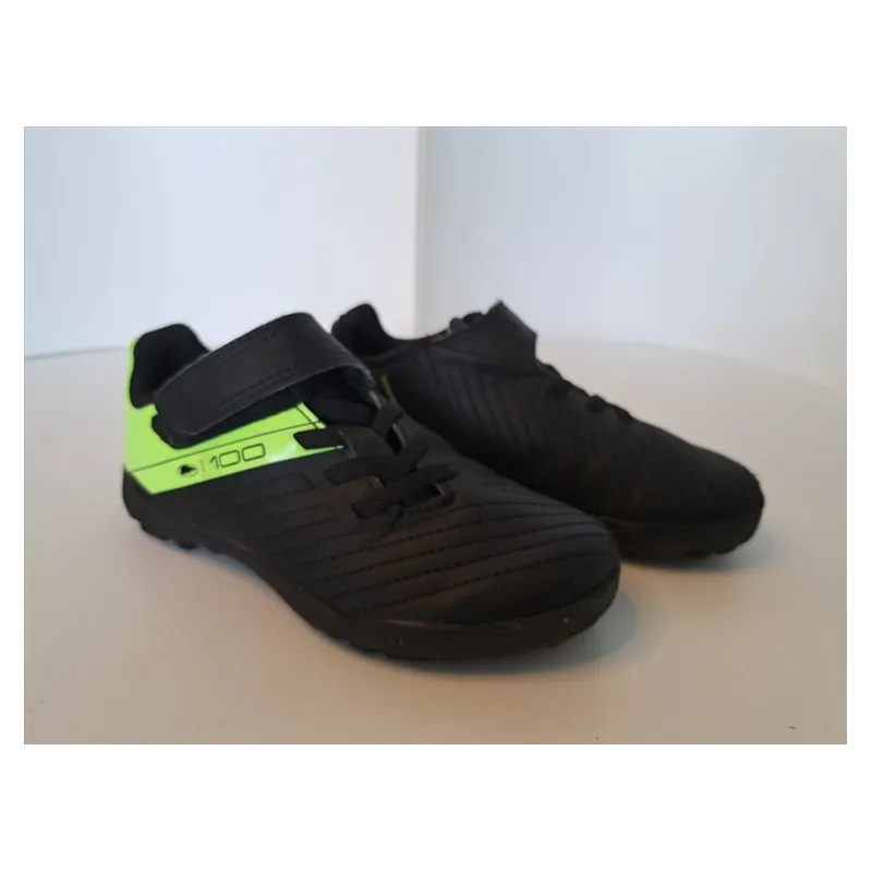 Scarpe Calcio/hockey Nere E Giallo Fluo N.28