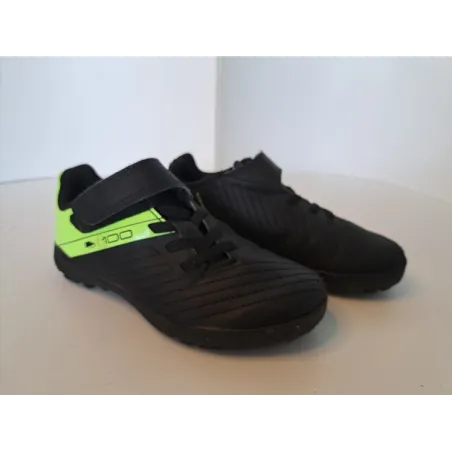 Scarpe Calcio/hockey Nere E Giallo Fluo N.28