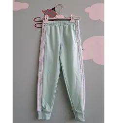 Pantaloni Tuta Adidas Leggermente Felpato Verde Acqua 6 A