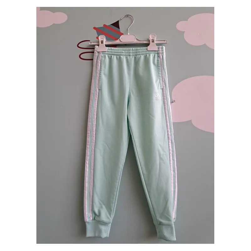 Pantaloni Tuta Adidas Leggermente Felpato  Verde Acqua 6 A