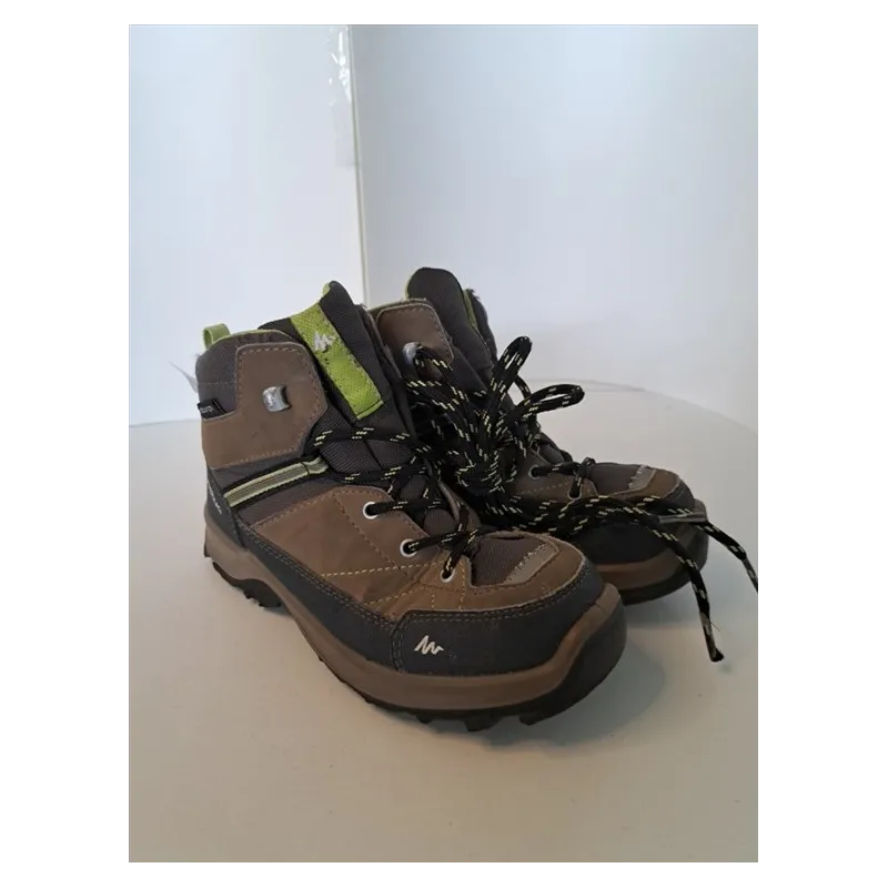 Scarpe Trekking Alte Quechua Verdi E Marroni N.31