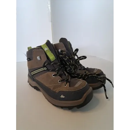Scarpe Trekking Alte Quechua Verdi E Marroni N.31