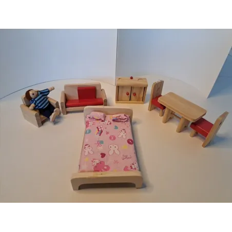 Accessori Per Casetta In Legno: Cucina, Salotto E Letto Matrimoniale