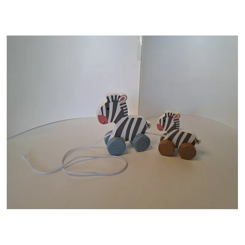 Gioco In Legno Trainabile Zebre Mamma E Cucciolo