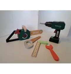 Kit Attrezzi In Legno Sega, Martello Parkside, Etc. 5 Pz