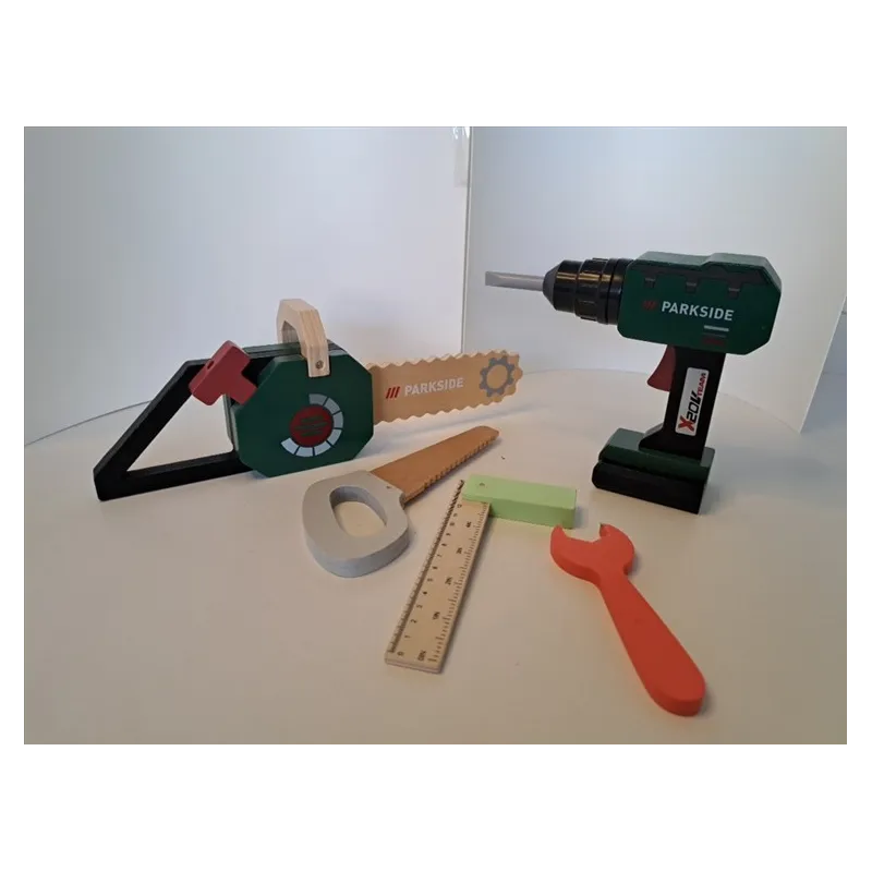 Kit Attrezzi In Legno Sega, Martello Parkside, Etc. 5 Pz
