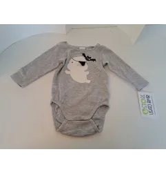 Body Maniche Lunghe Grigio Fantasmino Pirata 3 M